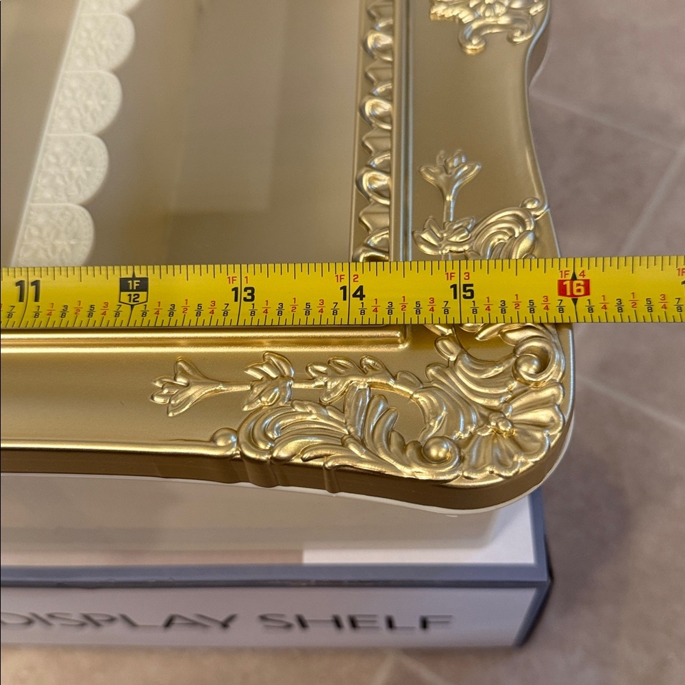 TikTok Viral Room2Room Five Below Gilded Display Shelf Gold Vanity Cabinet - Picture 13 of 16